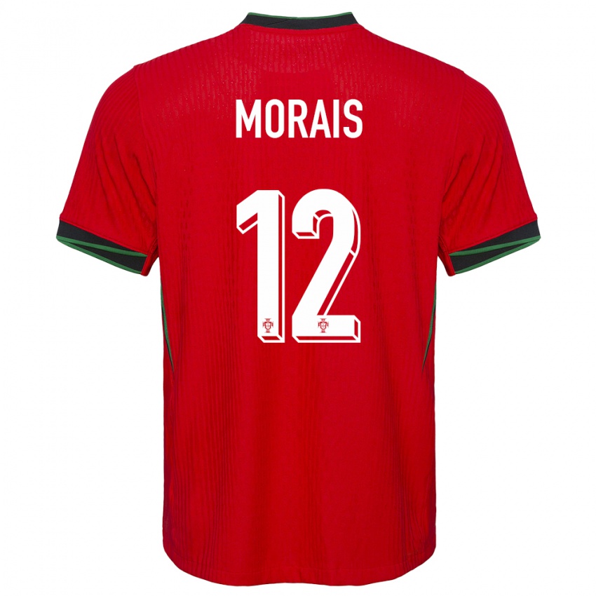 Enfant Maillot Portugal Patricia Morais #12 Rouge Tenues Domicile 24-26 T-Shirt Belgique