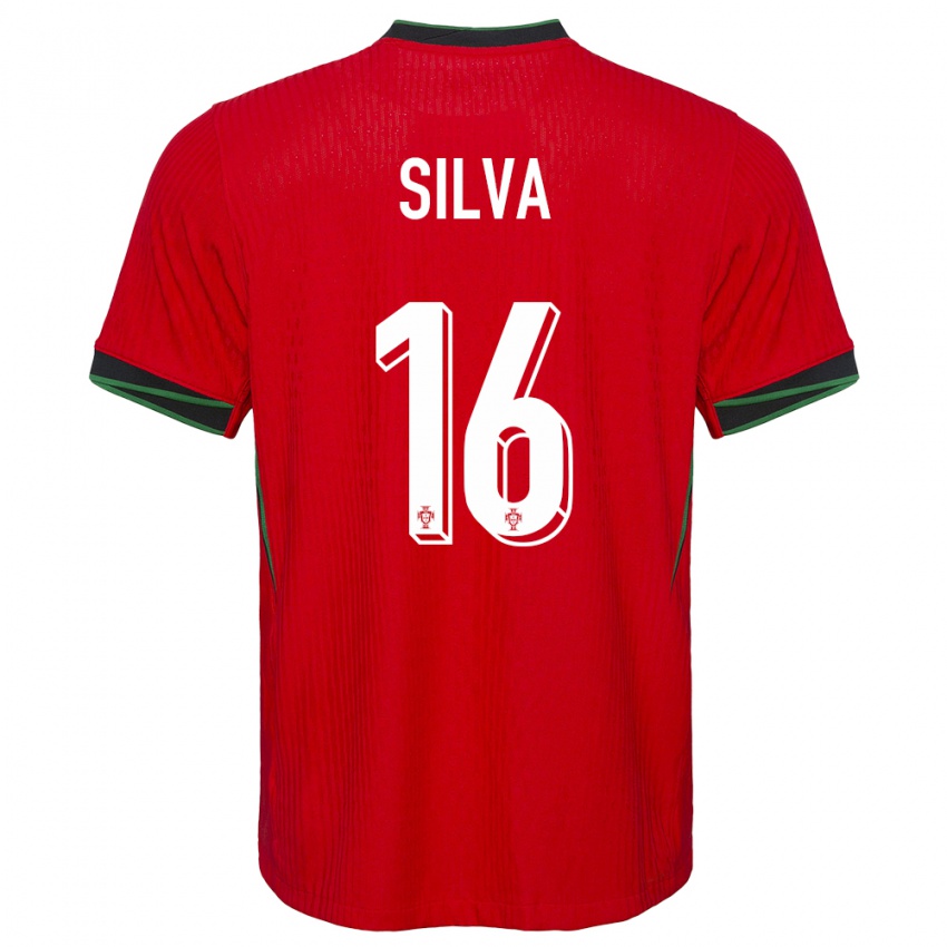 Kinder Portugal Diana Silva #16 Rot Heimtrikot Trikot 24-26 T-Shirt Belgien