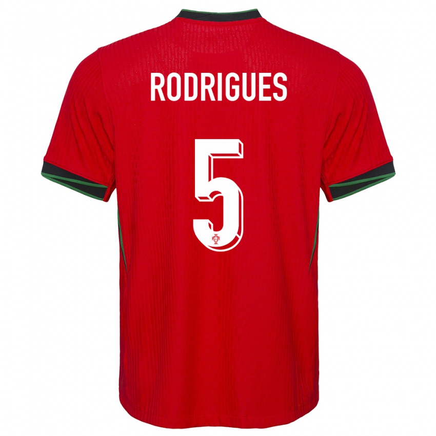 Kinder Portugal Rafael Rodrigues #5 Rot Heimtrikot Trikot 24-26 T-Shirt Belgien