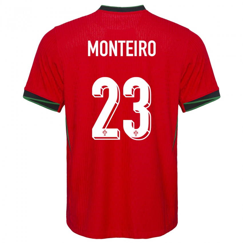 Kinderen Portugal David Monteiro #23 Rood Thuisshirt Thuistenue 24-26 T-Shirt België