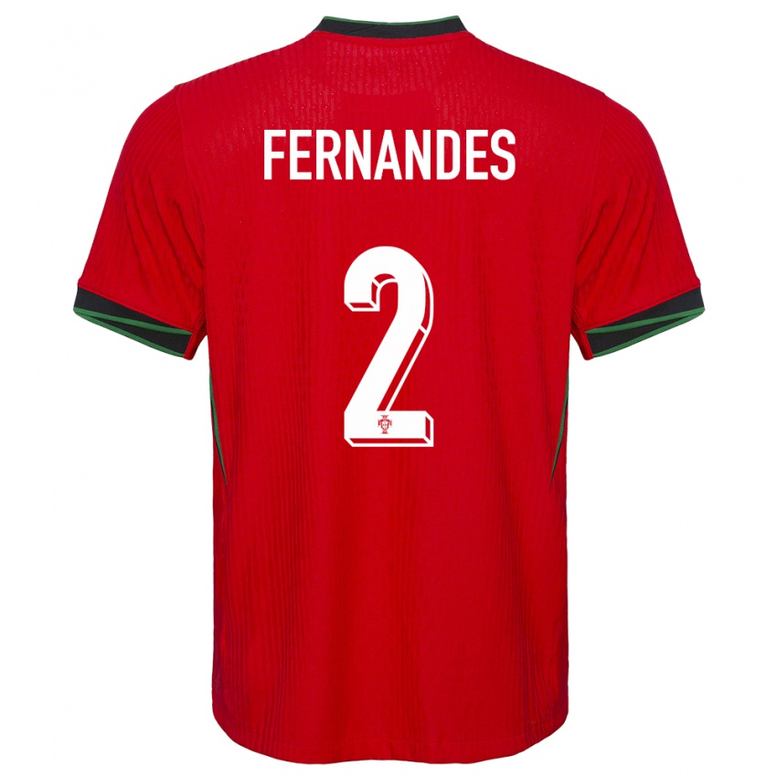 Kinder Portugal Martim Fernandes #2 Rot Heimtrikot Trikot 24-26 T-Shirt Belgien