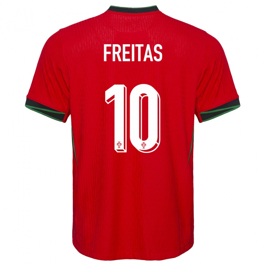 Kinderen Portugal Tiago Freitas #10 Rood Thuisshirt Thuistenue 24-26 T-Shirt België