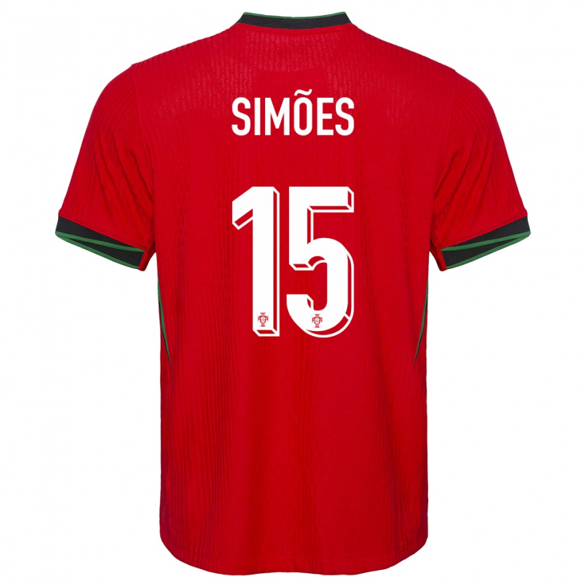 Kinder Portugal Joao Simoes #15 Rot Heimtrikot Trikot 24-26 T-Shirt Belgien