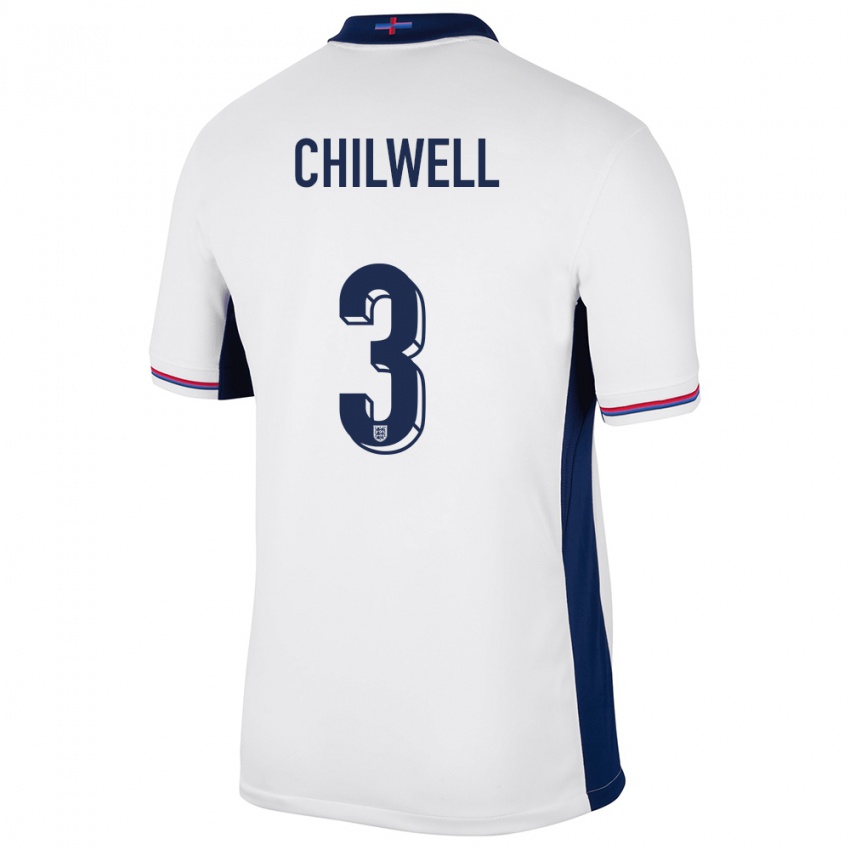 Kinderen Engeland Ben Chilwell #3 Wit Thuisshirt Thuistenue 24-26 T-Shirt België