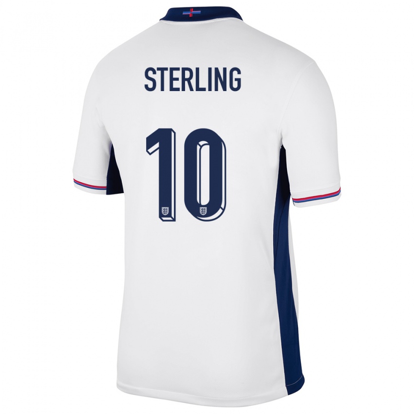Enfant Maillot Angleterre Raheem Sterling #10 Blanc Tenues Domicile 24-26 T-Shirt Belgique