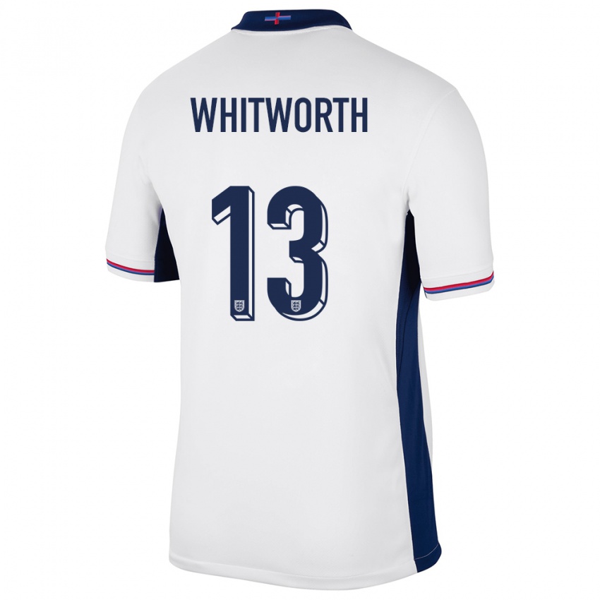 Enfant Maillot Angleterre Joseph Whitworth #13 Blanc Tenues Domicile 24-26 T-Shirt Belgique