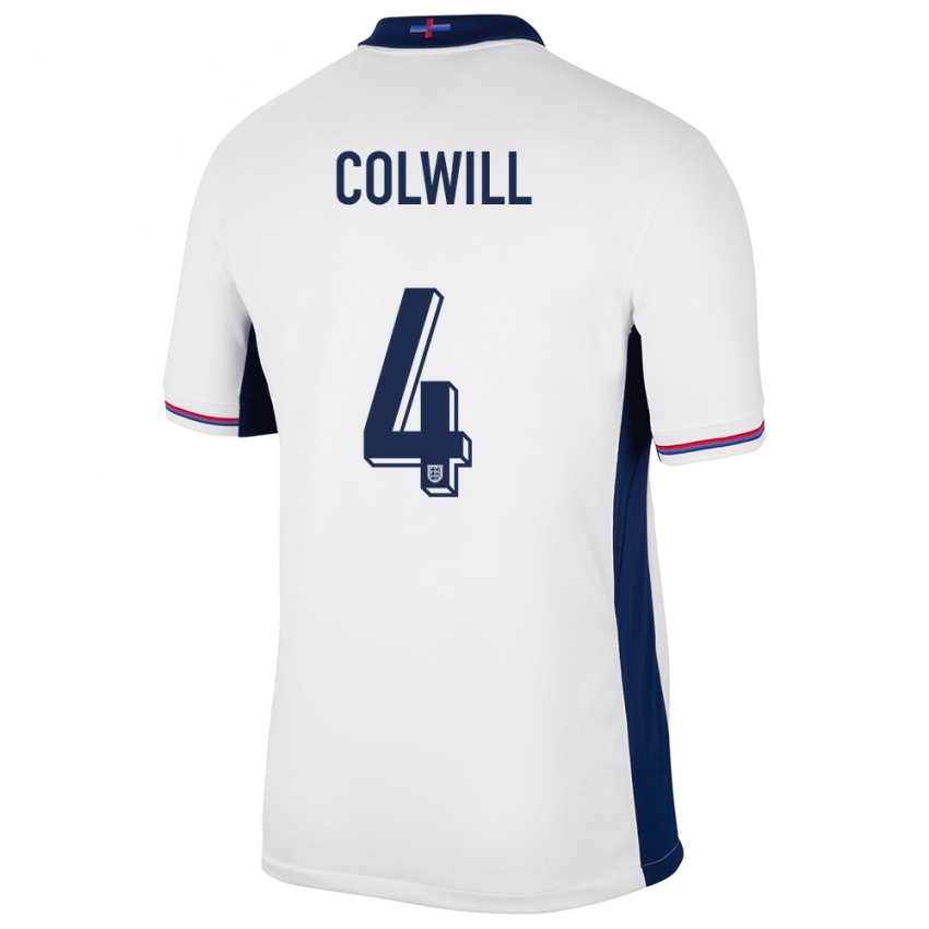 Kinder England Levi Colwill #4 Weiß Heimtrikot Trikot 24-26 T-Shirt Belgien
