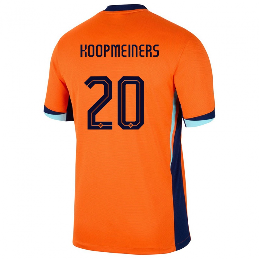 Kinderen Nederland Teun Koopmeiners #20 Oranje Thuisshirt Thuistenue 24-26 T-Shirt België
