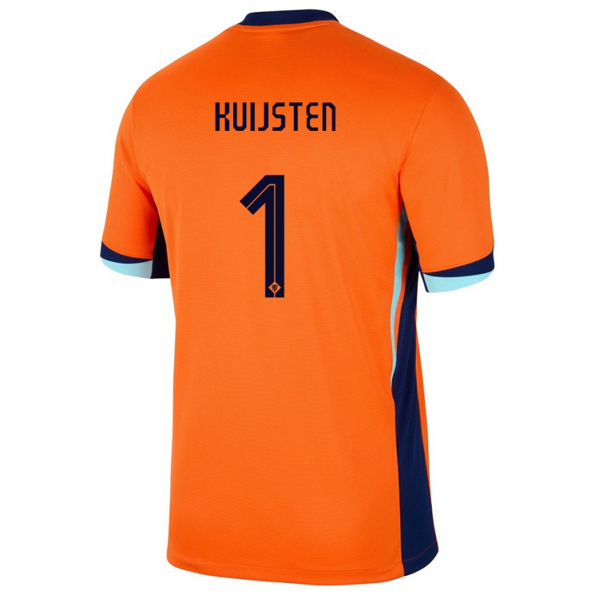 Kinder Niederlande Tristan Kuijsten #1 Orange Heimtrikot Trikot 24-26 T-Shirt Belgien