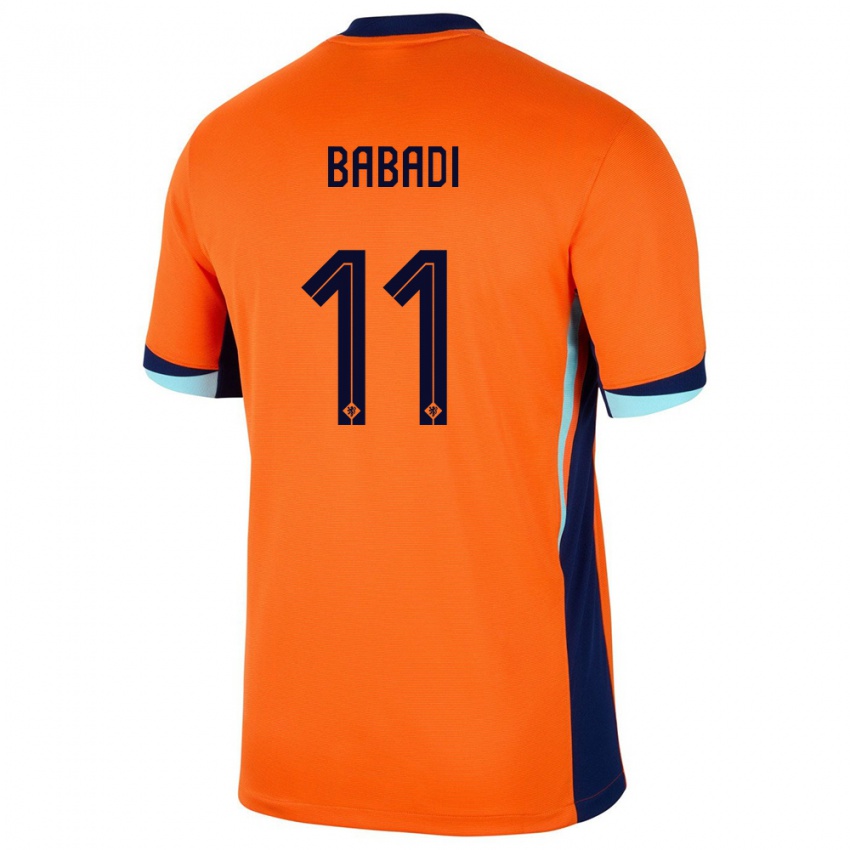 Kinder Niederlande Isaac Babadi #11 Orange Heimtrikot Trikot 24-26 T-Shirt Belgien
