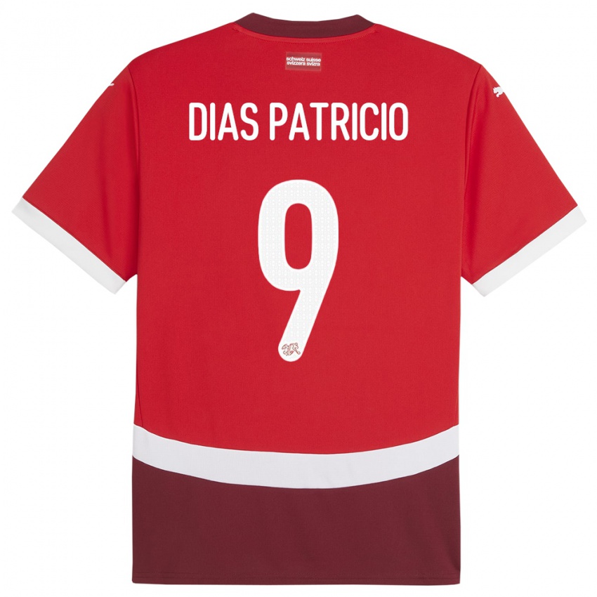 Kinderen Zwitserland Alexandre Dias Patricio #9 Rood Thuisshirt Thuistenue 24-26 T-Shirt België
