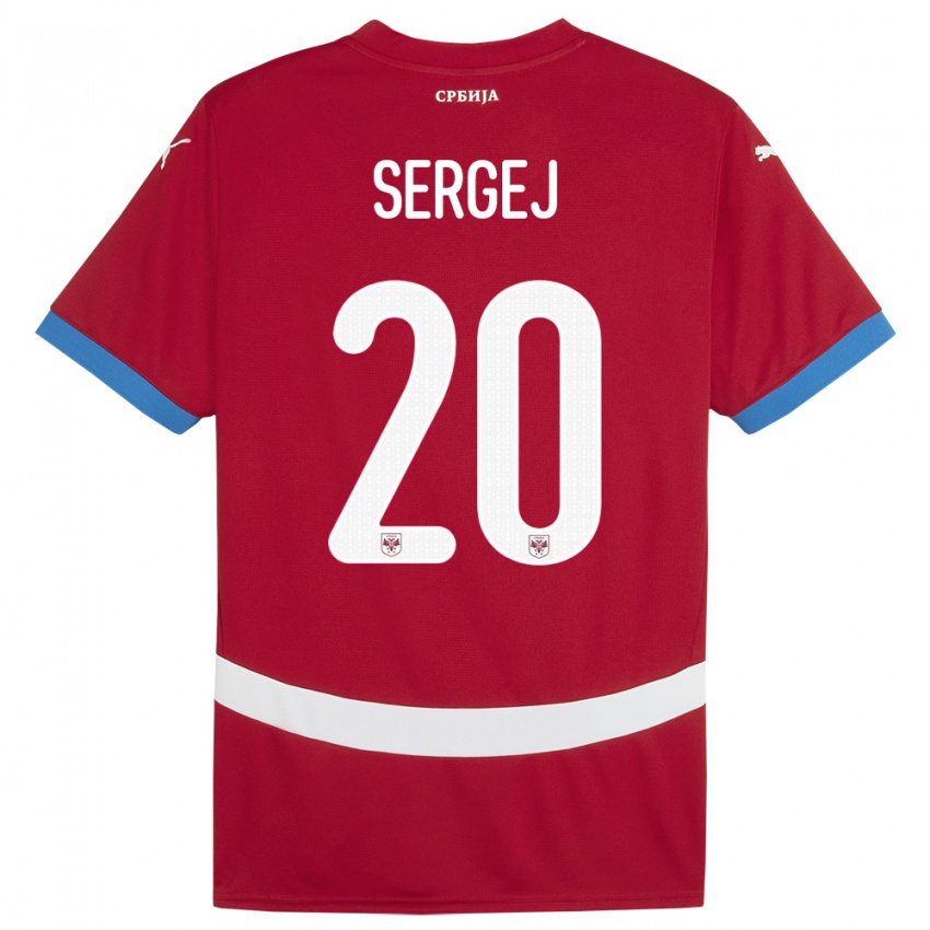 Enfant Maillot Serbie Sergej Milinkovic-Savic #20 Rouge Tenues Domicile 24-26 T-Shirt Belgique