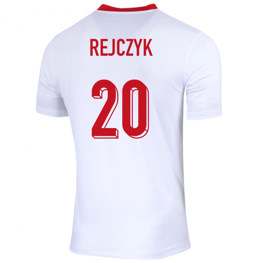 Kinder Polen Filip Rejczyk #20 Weiß Heimtrikot Trikot 24-26 T-Shirt Belgien
