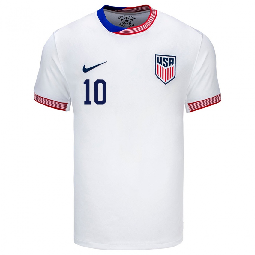 Kinder Vereinigte Staaten Lindsey Horan #10 Weiß Heimtrikot Trikot 24-26 T-Shirt Belgien
