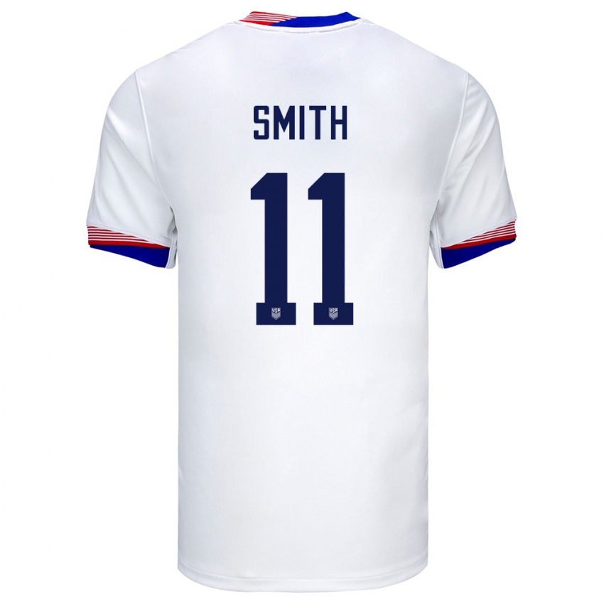 Kinderen Verenigde Staten Sophia Smith #11 Wit Thuisshirt Thuistenue 24-26 T-Shirt België