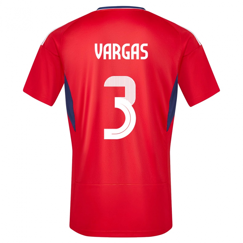 Kinderen Costa Rica Juan Pablo Vargas #3 Rood Thuisshirt Thuistenue 24-26 T-Shirt België