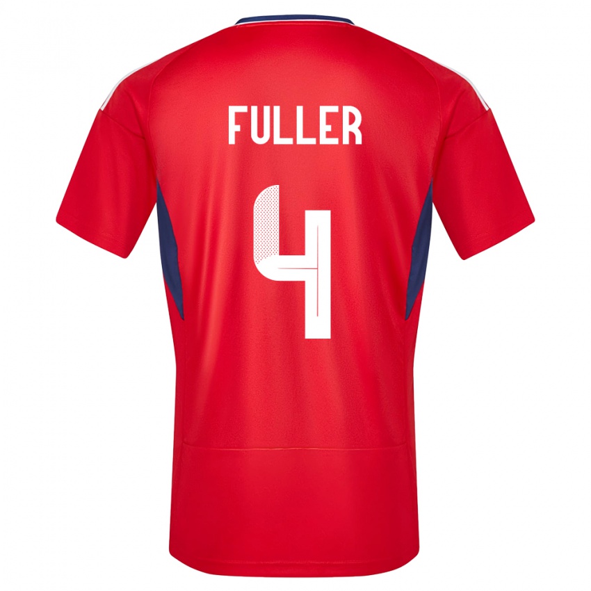 Kinder Costa Rica Keysher Fuller #4 Rot Heimtrikot Trikot 24-26 T-Shirt Belgien