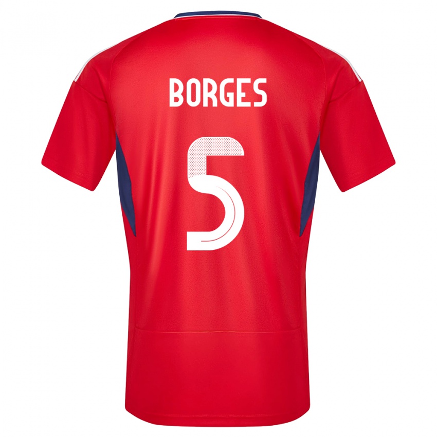 Kinderen Costa Rica Celso Borges #5 Rood Thuisshirt Thuistenue 24-26 T-Shirt België