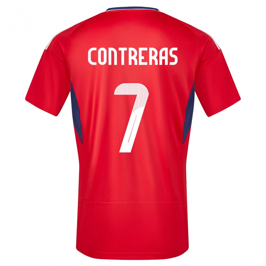 Enfant Maillot Costa Rica Anthony Contreras #7 Rouge Tenues Domicile 24-26 T-Shirt Belgique
