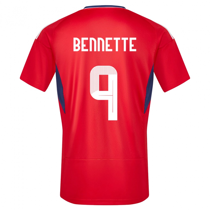 Enfant Maillot Costa Rica Jewison Bennette #9 Rouge Tenues Domicile 24-26 T-Shirt Belgique