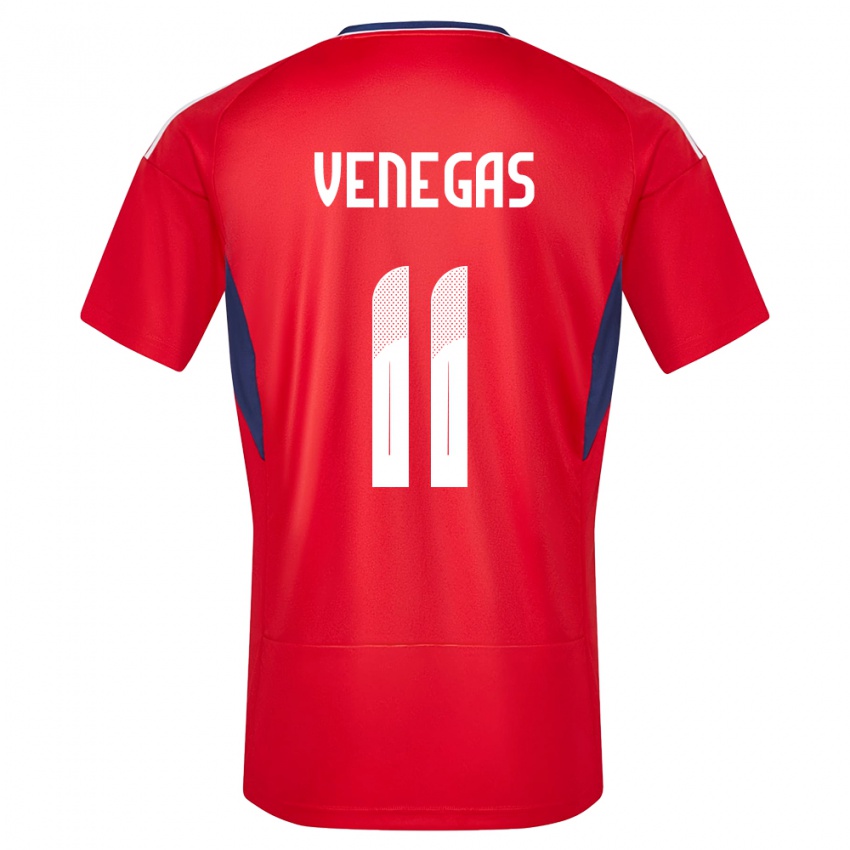 Kinder Costa Rica Johan Venegas #11 Rot Heimtrikot Trikot 24-26 T-Shirt Belgien