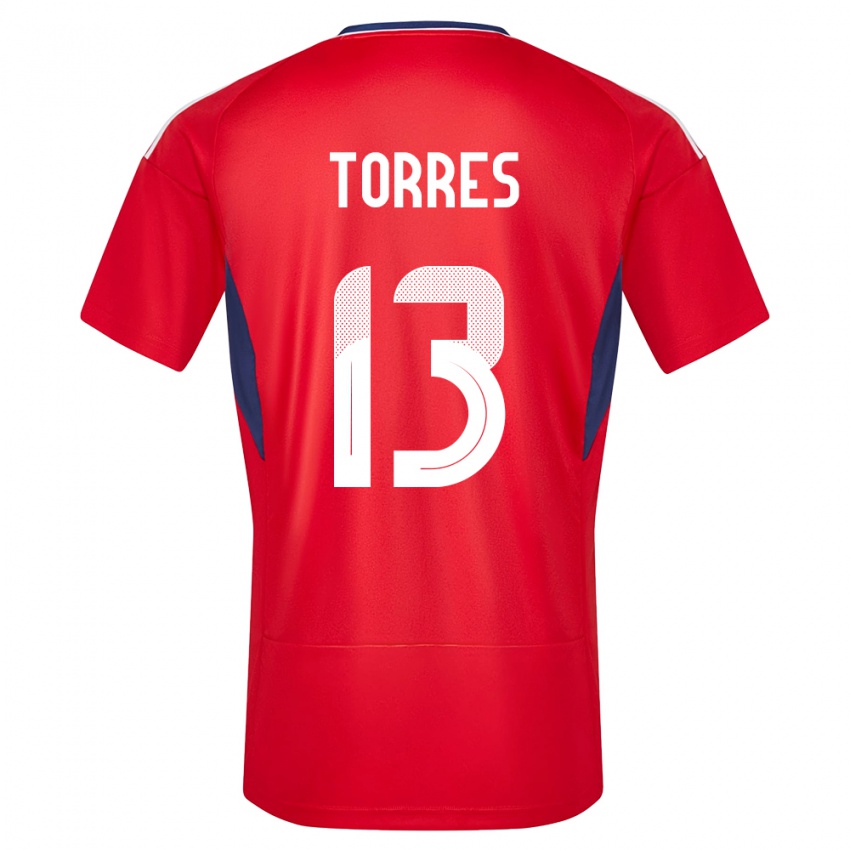 Kinder Costa Rica Gerson Torres #13 Rot Heimtrikot Trikot 24-26 T-Shirt Belgien