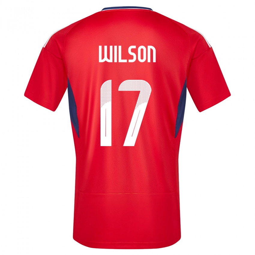 Kinder Costa Rica Roan Wilson #17 Rot Heimtrikot Trikot 24-26 T-Shirt Belgien