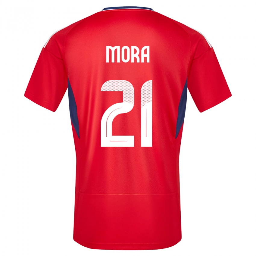 Kinderen Costa Rica Carlos Mora #21 Rood Thuisshirt Thuistenue 24-26 T-Shirt België