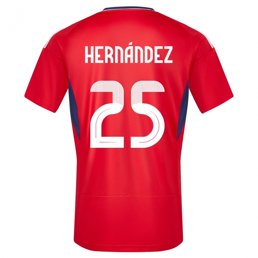Kinder Costa Rica Anthony Hernandez #25 Rot Heimtrikot Trikot 24-26 T-Shirt Belgien