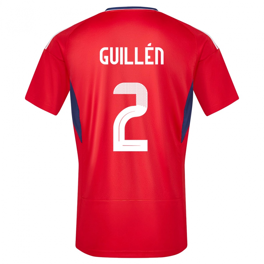 Kinder Costa Rica Gabriela Guillen #2 Rot Heimtrikot Trikot 24-26 T-Shirt Belgien