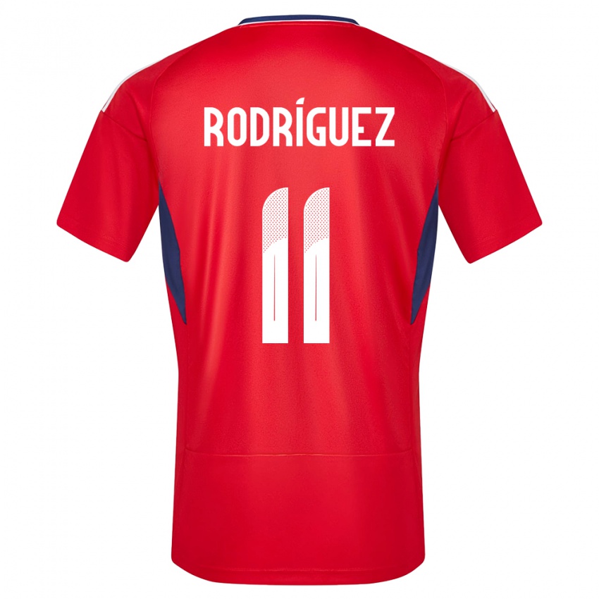 Kinderen Costa Rica Raquel Rodriguez #11 Rood Thuisshirt Thuistenue 24-26 T-Shirt België