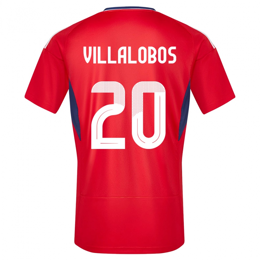 Enfant Maillot Costa Rica Fabiola Villalobos #20 Rouge Tenues Domicile 24-26 T-Shirt Belgique