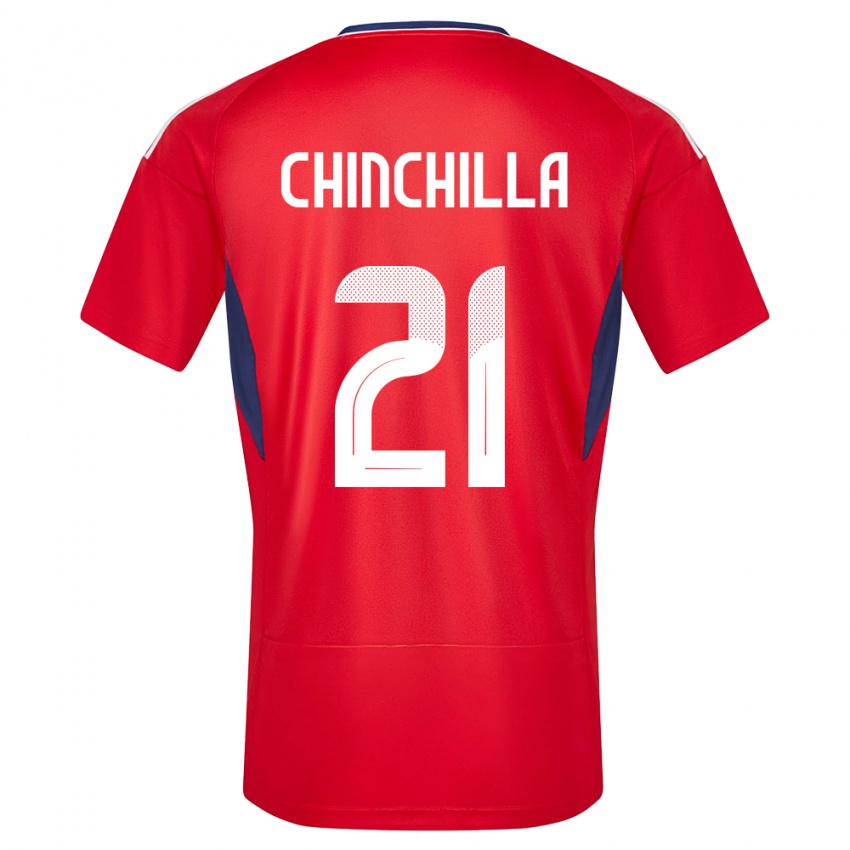 Enfant Maillot Costa Rica Viviana Chinchilla #21 Rouge Tenues Domicile 24-26 T-Shirt Belgique