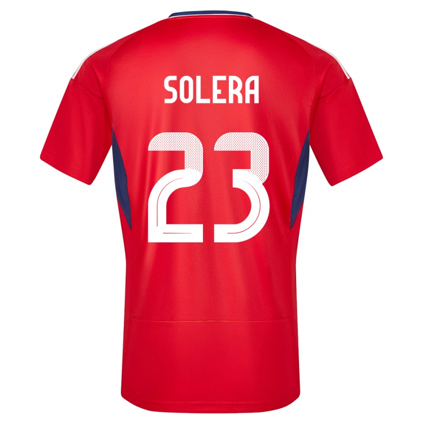 Kinder Costa Rica Daniela Solera #23 Rot Heimtrikot Trikot 24-26 T-Shirt Belgien