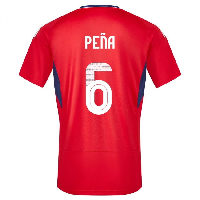 Enfant Maillot Costa Rica Ricardo Pena #6 Rouge Tenues Domicile 24-26 T-Shirt Belgique