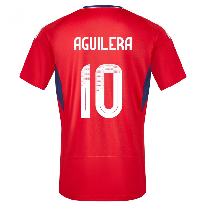 Enfant Maillot Costa Rica Brandon Aguilera #10 Rouge Tenues Domicile 24-26 T-Shirt Belgique