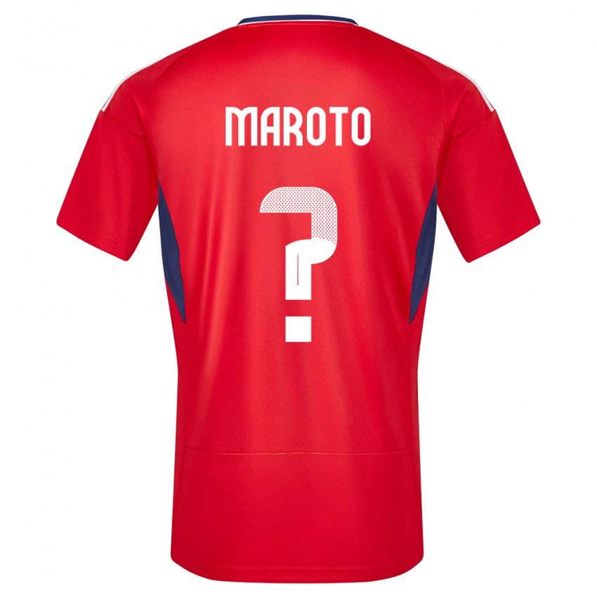 Enfant Maillot Costa Rica Victor Maroto #0 Rouge Tenues Domicile 24-26 T-Shirt Belgique