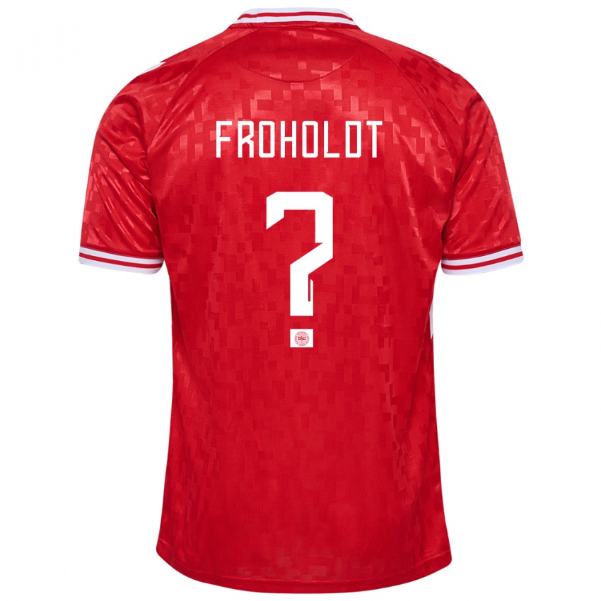 Kinderen Denemarken Victor Froholdt #0 Rood Thuisshirt Thuistenue 24-26 T-Shirt België