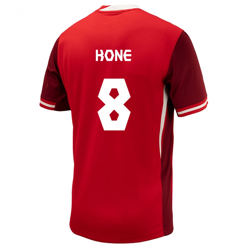 Kinder Kanada Ismael Kone #8 Rot Heimtrikot Trikot 24-26 T-Shirt Belgien