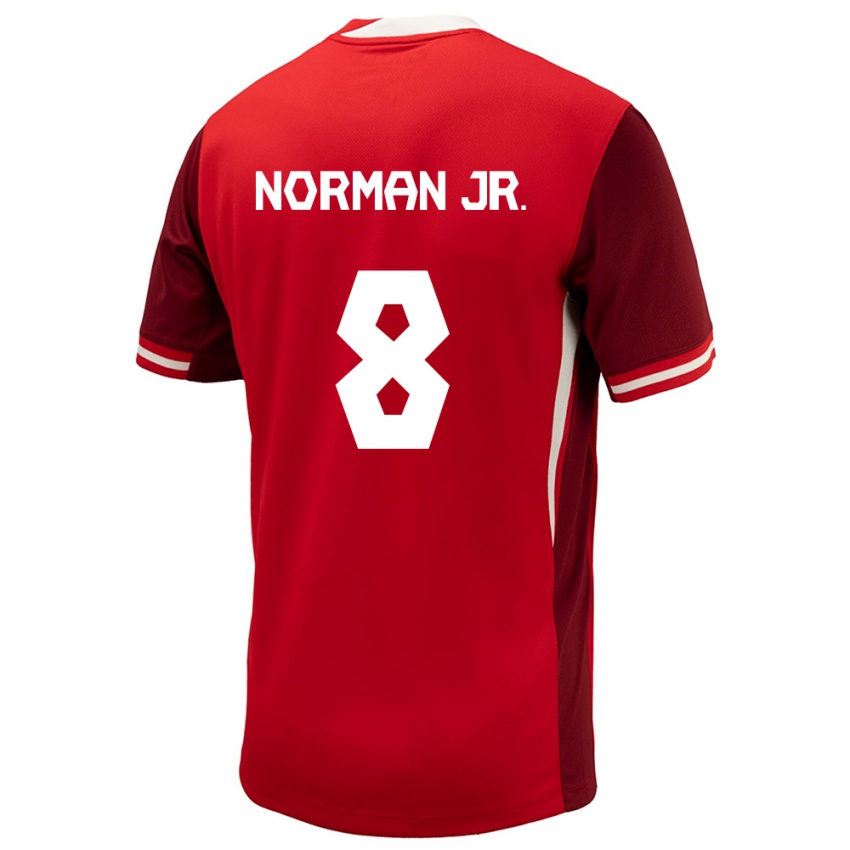 Kinder Kanada David Norman Jr. #8 Rot Heimtrikot Trikot 24-26 T-Shirt Belgien