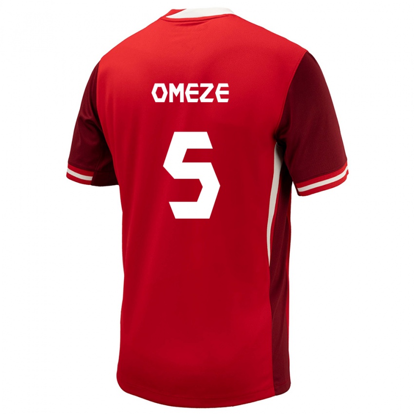 Kinder Kanada Chimere Omeze #5 Rot Heimtrikot Trikot 24-26 T-Shirt Belgien