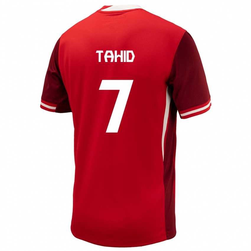 Kinder Kanada Taryck Tahid #7 Rot Heimtrikot Trikot 24-26 T-Shirt Belgien