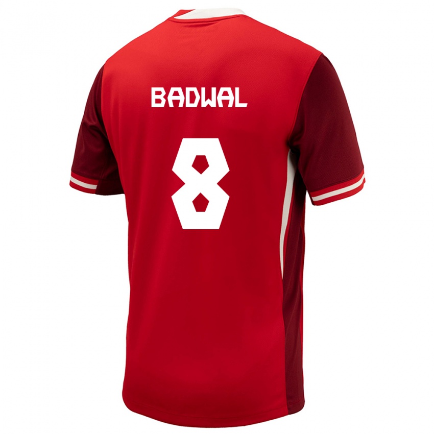 Kinder Kanada Jeevan Badwal #8 Rot Heimtrikot Trikot 24-26 T-Shirt Belgien