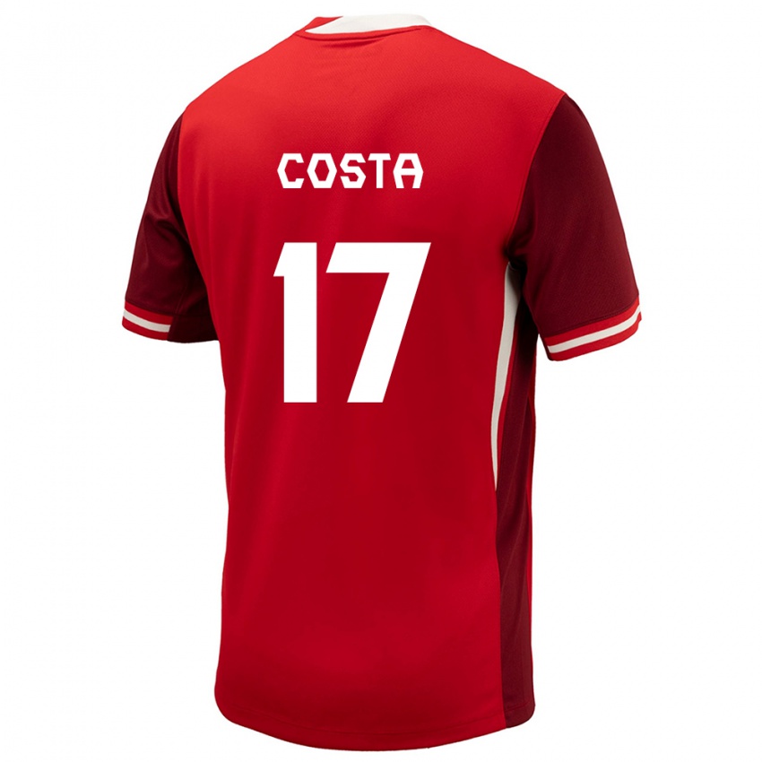Enfant Maillot Canada Jesse Costa #17 Rouge Tenues Domicile 24-26 T-Shirt Belgique