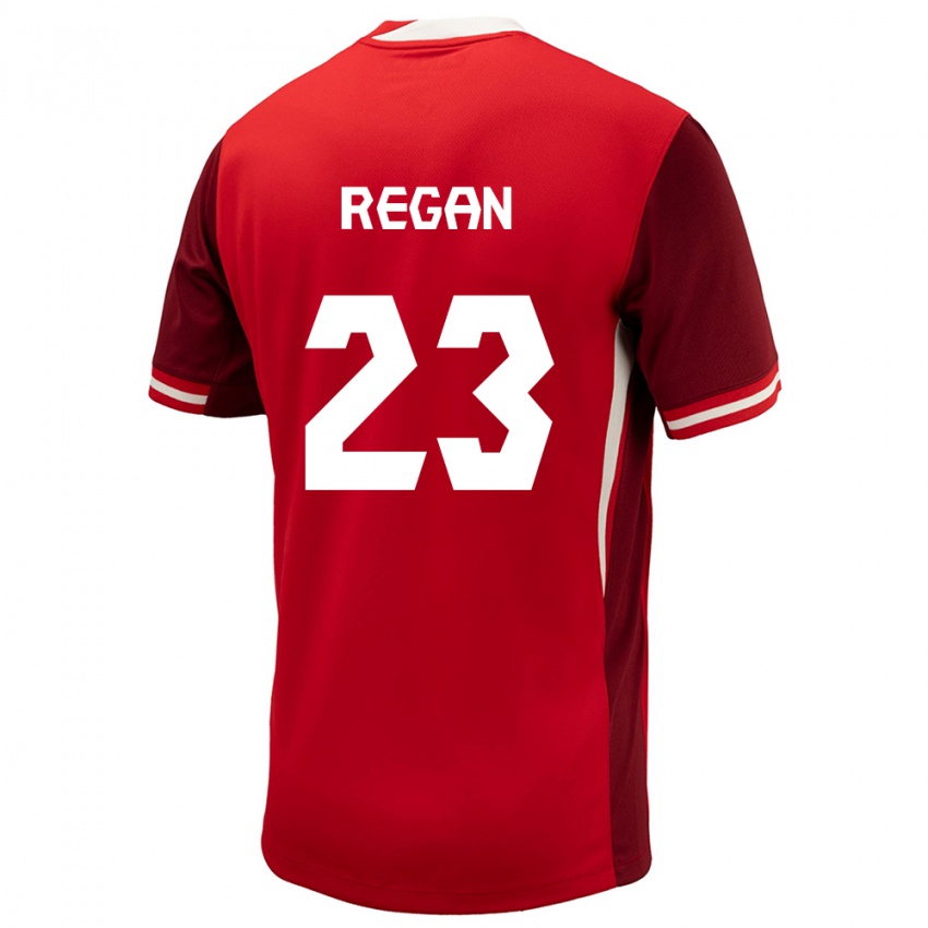 Kinder Kanada Emma Regan #23 Rot Heimtrikot Trikot 24-26 T-Shirt Belgien