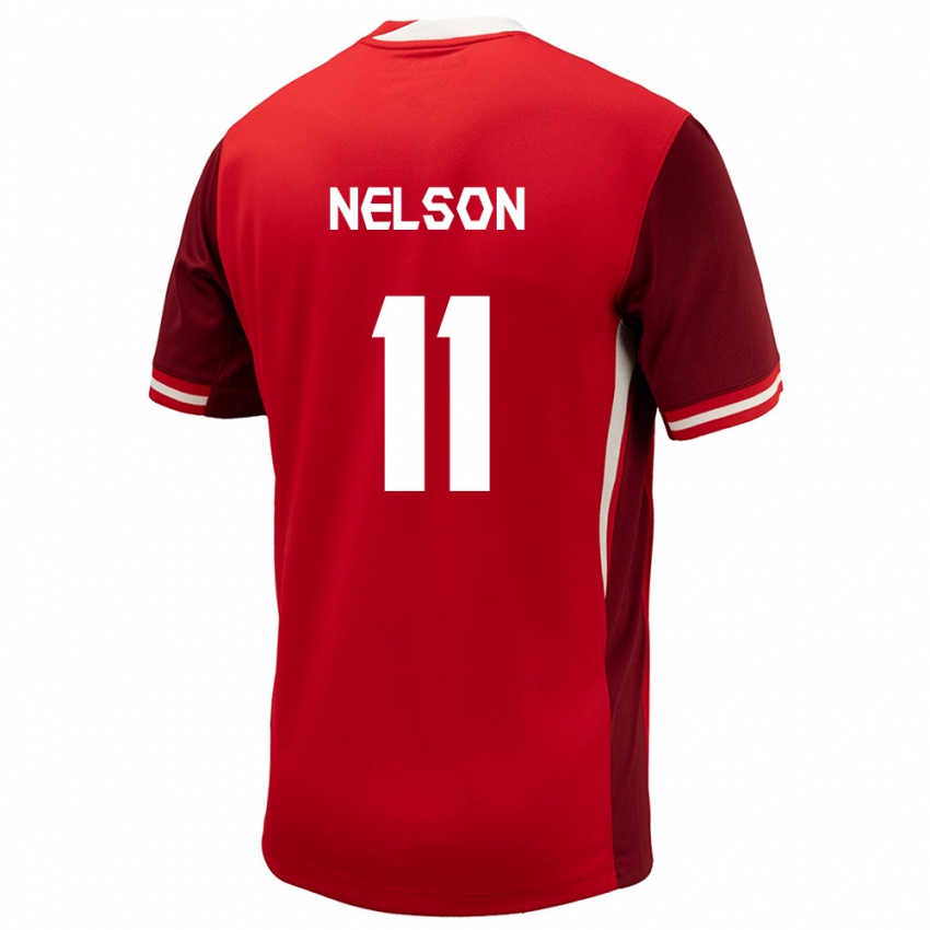 Kinder Kanada Jayden Nelson #11 Rot Heimtrikot Trikot 24-26 T-Shirt Belgien