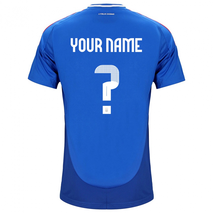Kinder Italien Ihren Namen #0 Blau Heimtrikot Trikot 24-26 T-Shirt Belgien