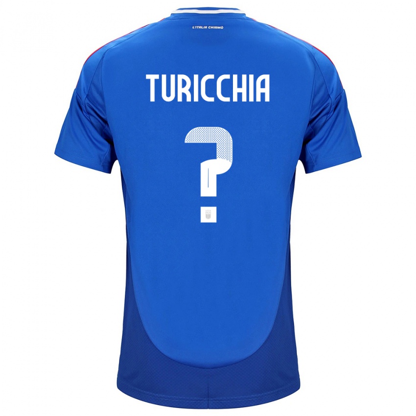 Kinder Italien Riccardo Turicchia #0 Blau Heimtrikot Trikot 24-26 T-Shirt Belgien