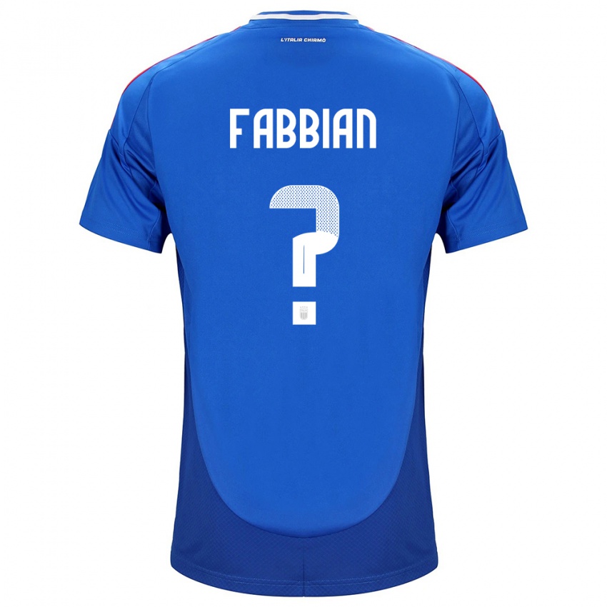 Kinder Italien Giovanni Fabbian #0 Blau Heimtrikot Trikot 24-26 T-Shirt Belgien