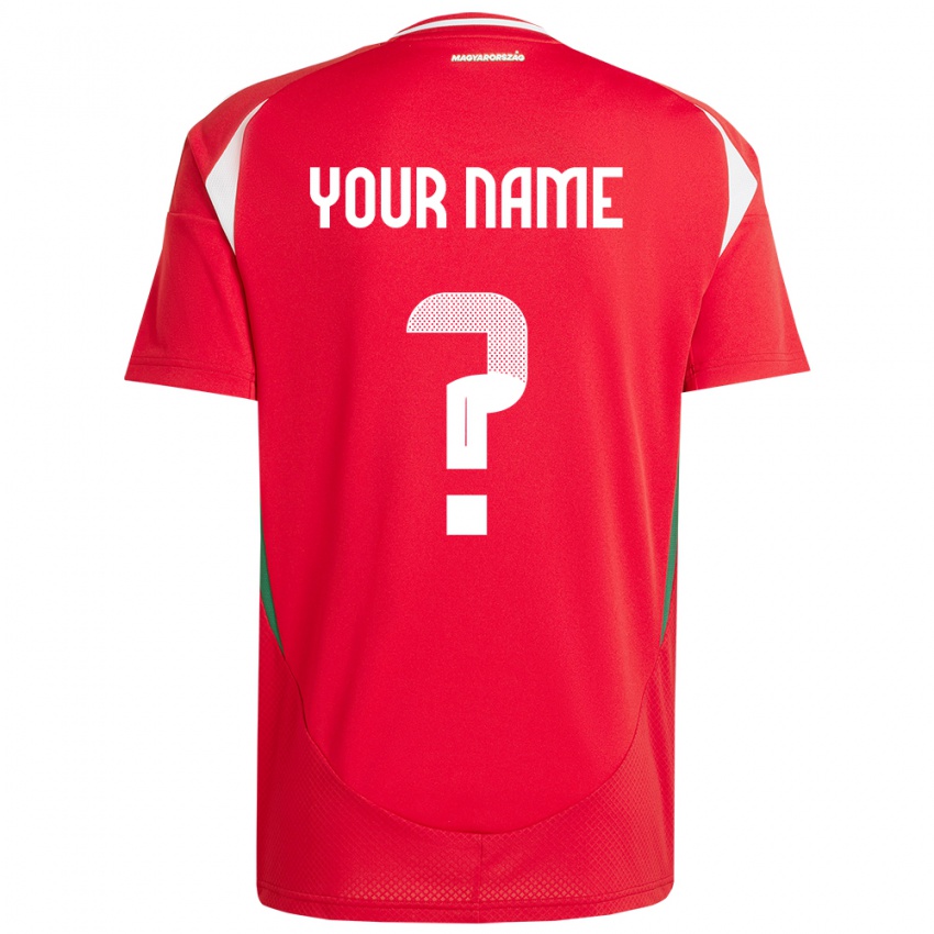Enfant Maillot Hongrie Votre Nom #0 Rouge Tenues Domicile 24-26 T-Shirt Belgique